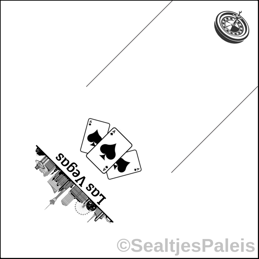 Sealtjes 95 x 95 mm -  Las Vegas
