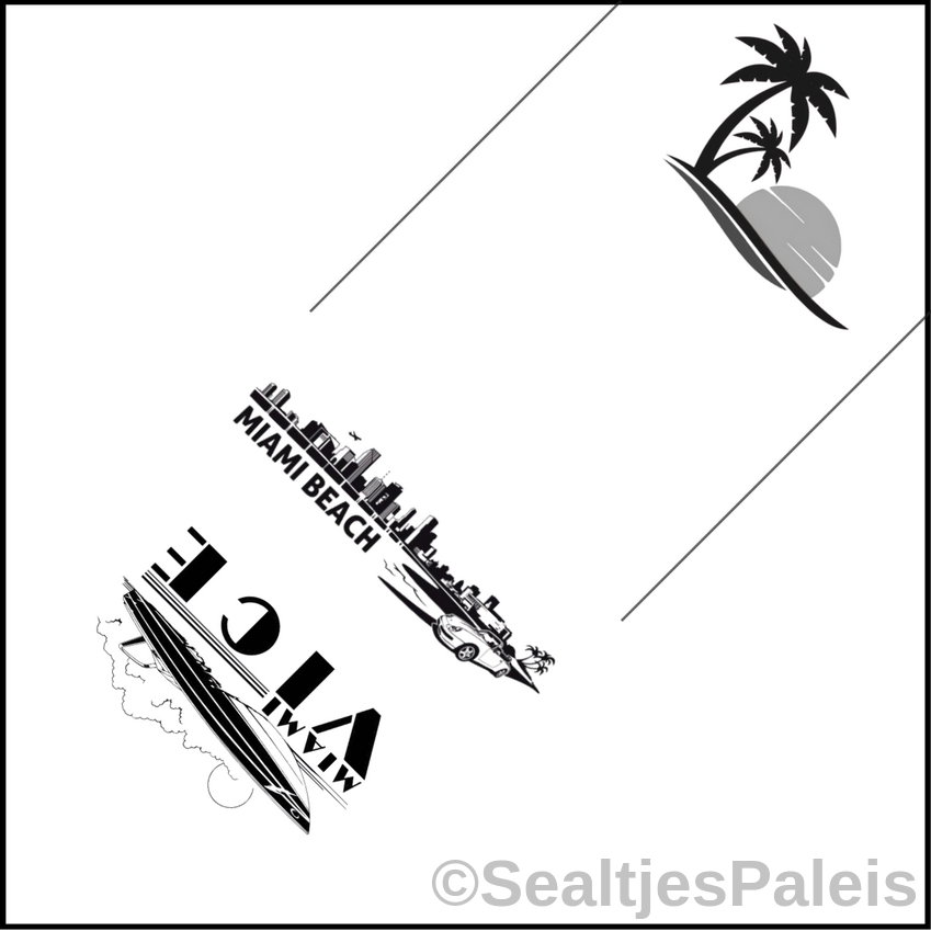 Sealtjes 95 x 95 mm -  Miami Vice
