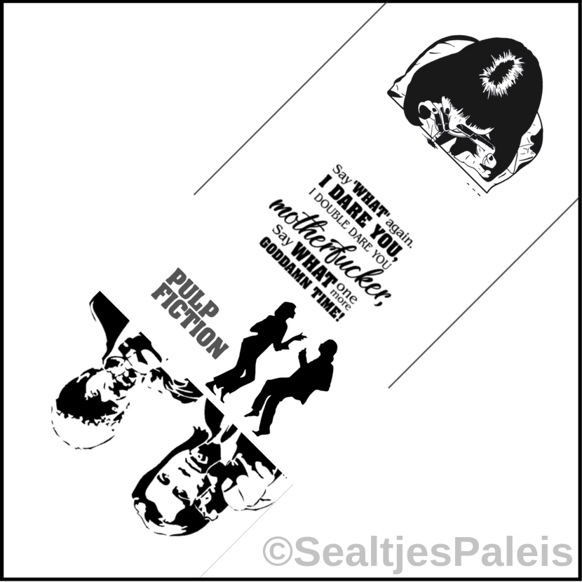 Sealtjes 95 x 95 mm -  Pulp Fiction