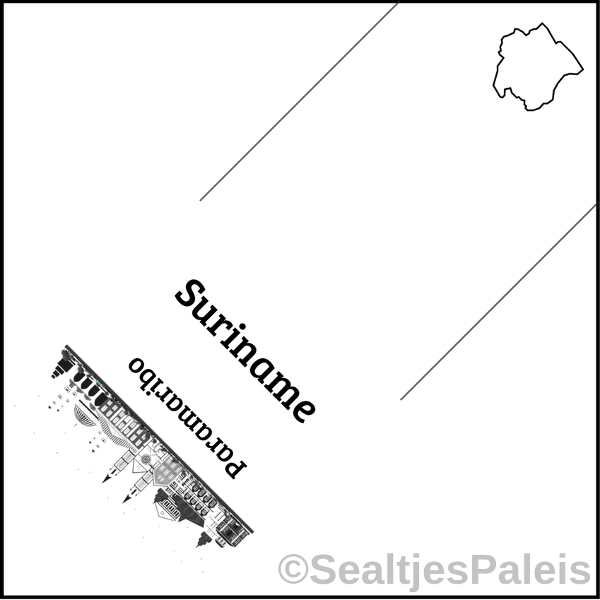 Sealtjes 95 x 95 mm -  Suriname