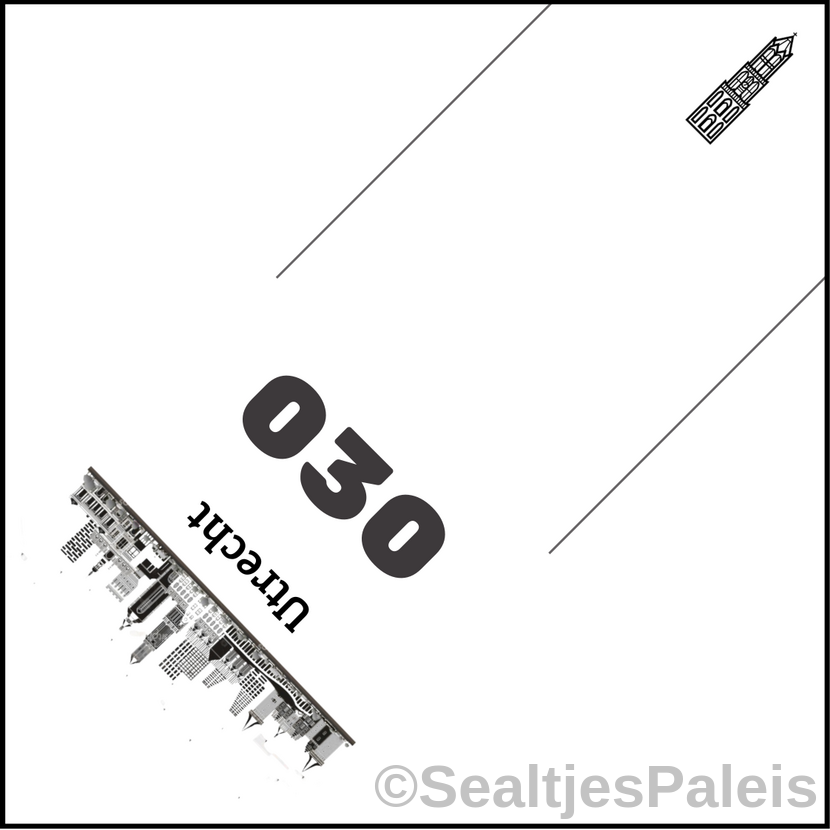 Sealtjes 95 x 95 mm -  Utrecht 030
