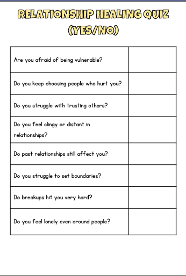 Relationship Healing Assessment