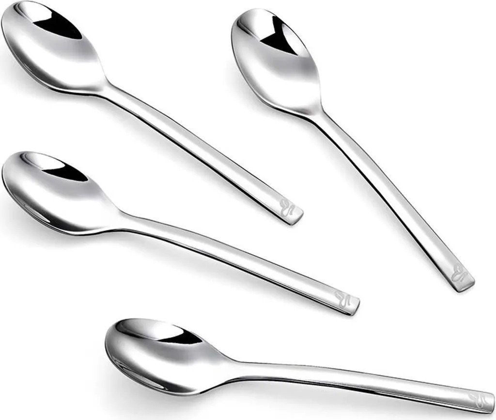 Tchibo Kaffeelöffel, 4-er Set Espresso Löffel, Edelstahl, Spülmaschinengeeignet