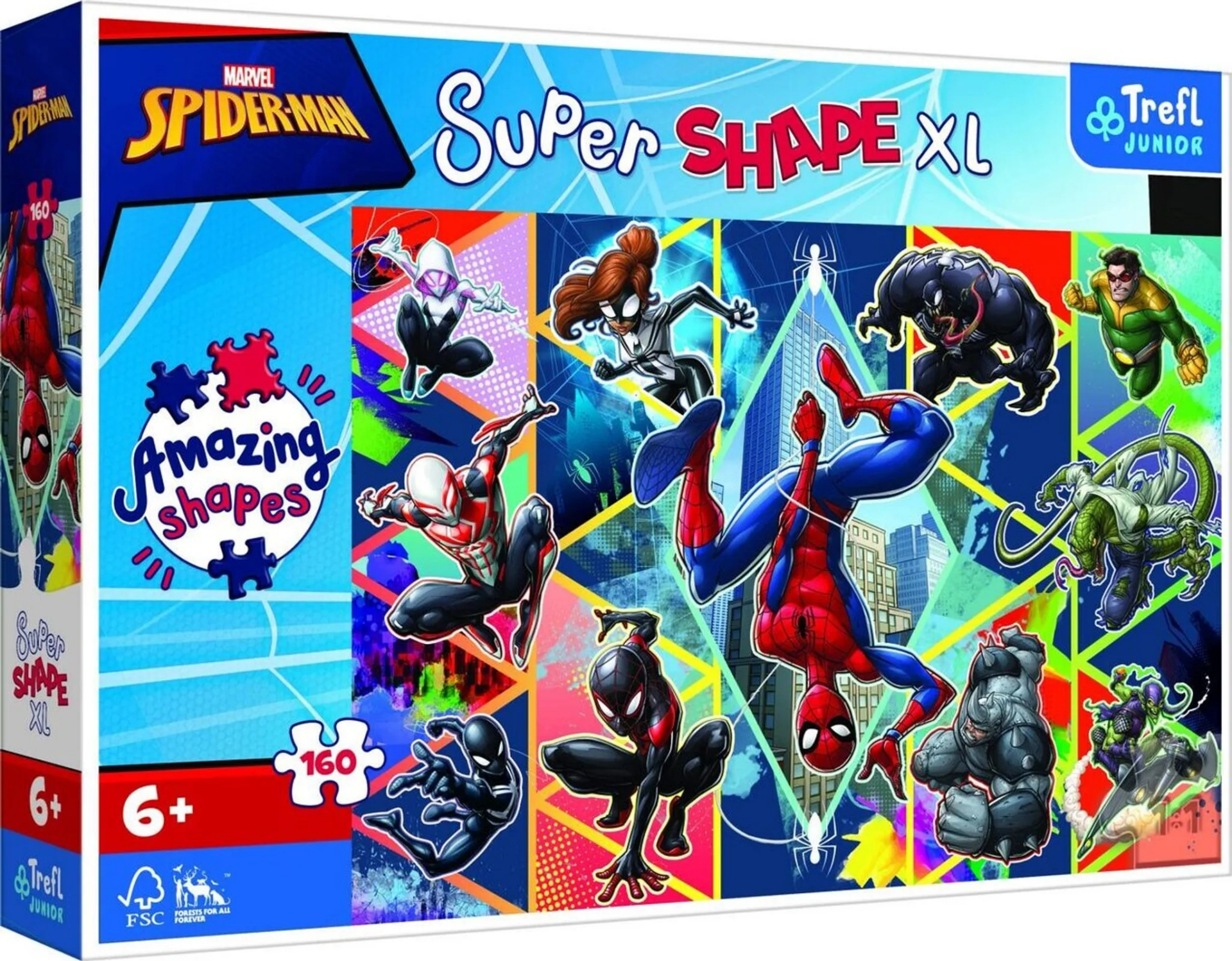 TREFL Puzzle Super Shape XL Spiderman: Verbinden Sie 160 Teile