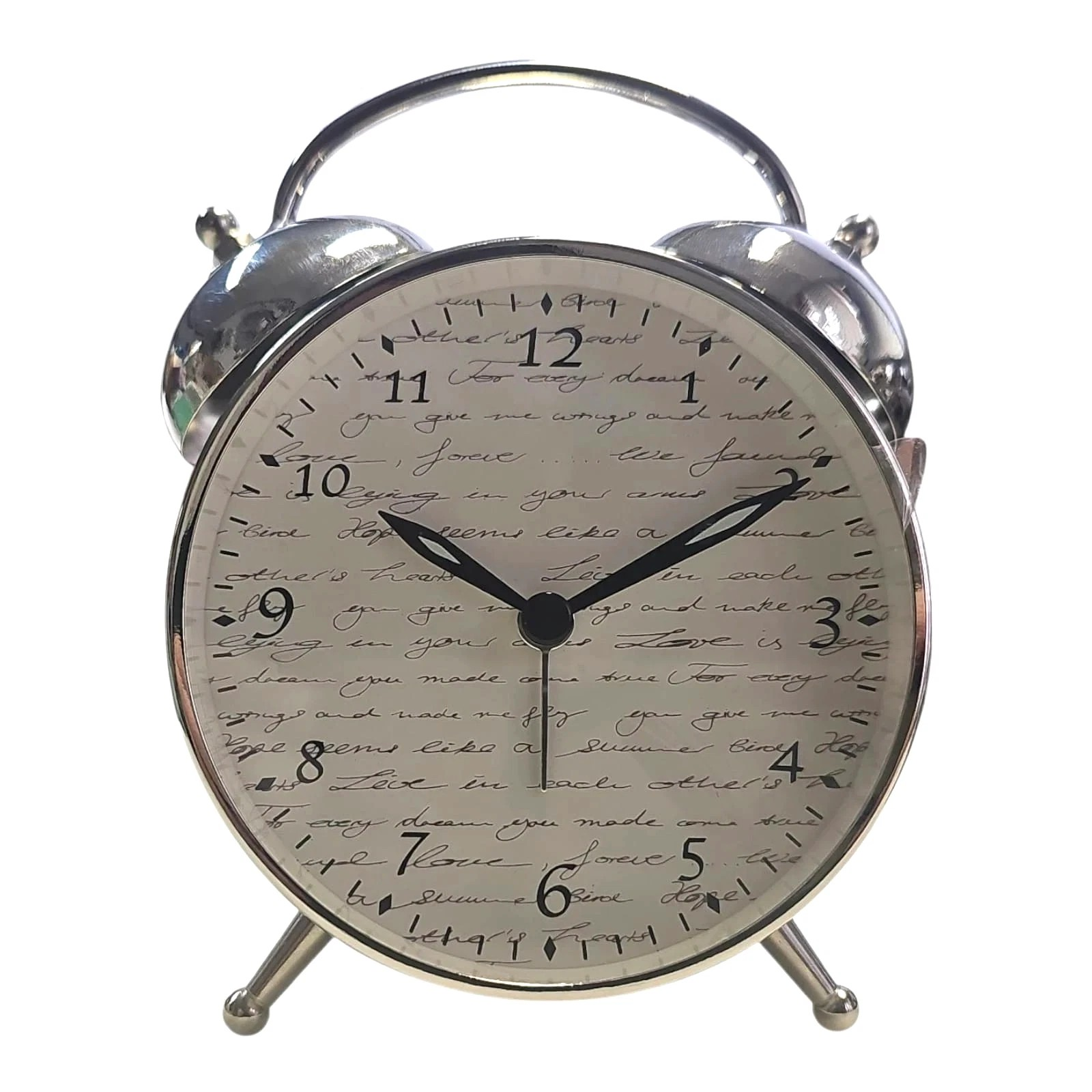 TCM Tchibo Glockenwecker verchromtes Gehäuse mit digitalem Weckton