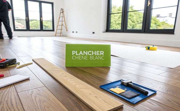 plancher en chêne blanc