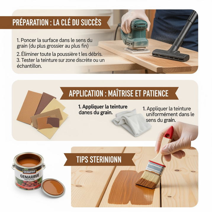 Astuces pour une teinture bois intérieur parfaite
