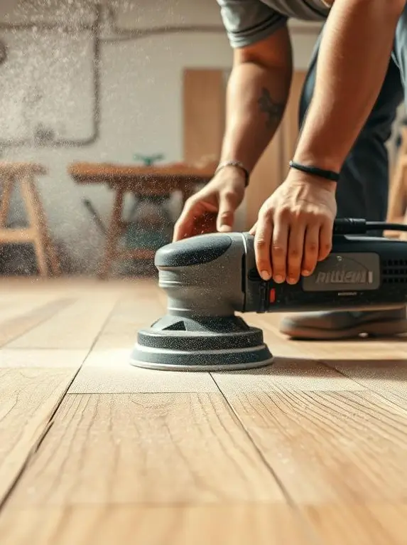 sablage de plancher