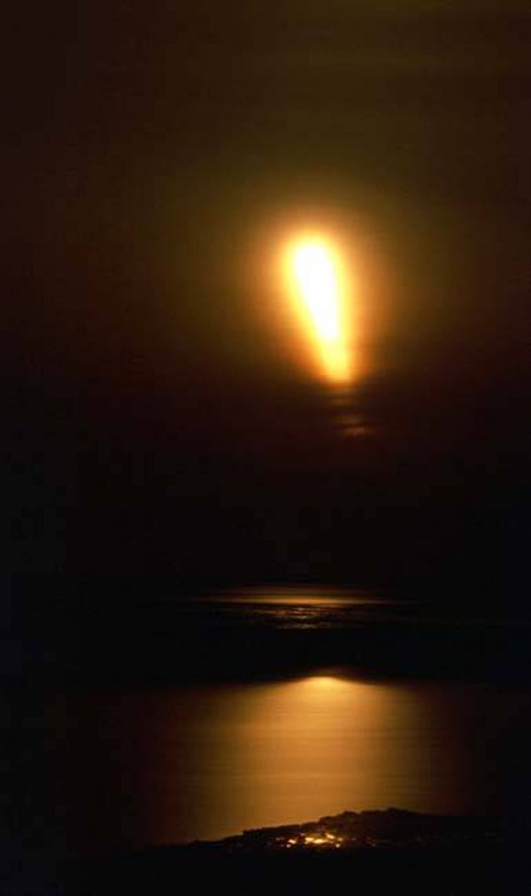 Long Exposure Full Moon Rising