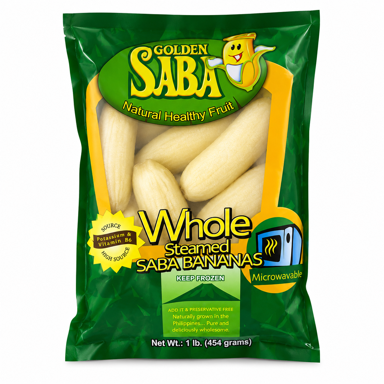 Gedämpfte Saba Banane (Ganz)