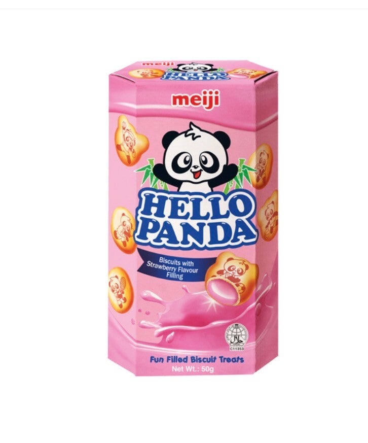Meiji -Hello Panda Kekse Erdbeerfüllung 50g