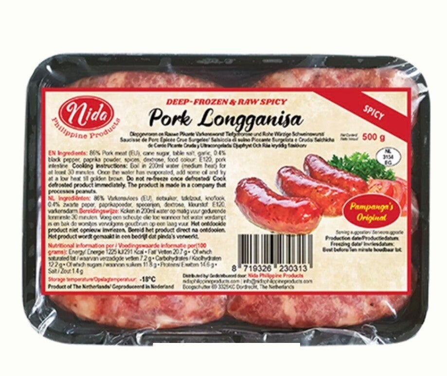 Nida-  Schweinefleisch Scharf /Pork Longanisa Spicy