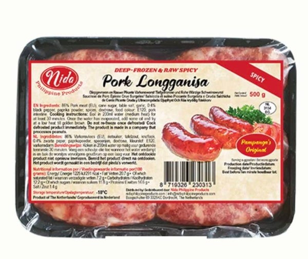Nida-  Schweinefleisch Scharf /Pork Longanisa Spicy