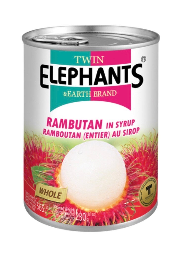 Twin Elephants - Rambutan Gezuckert/Rambutan in Syrup
