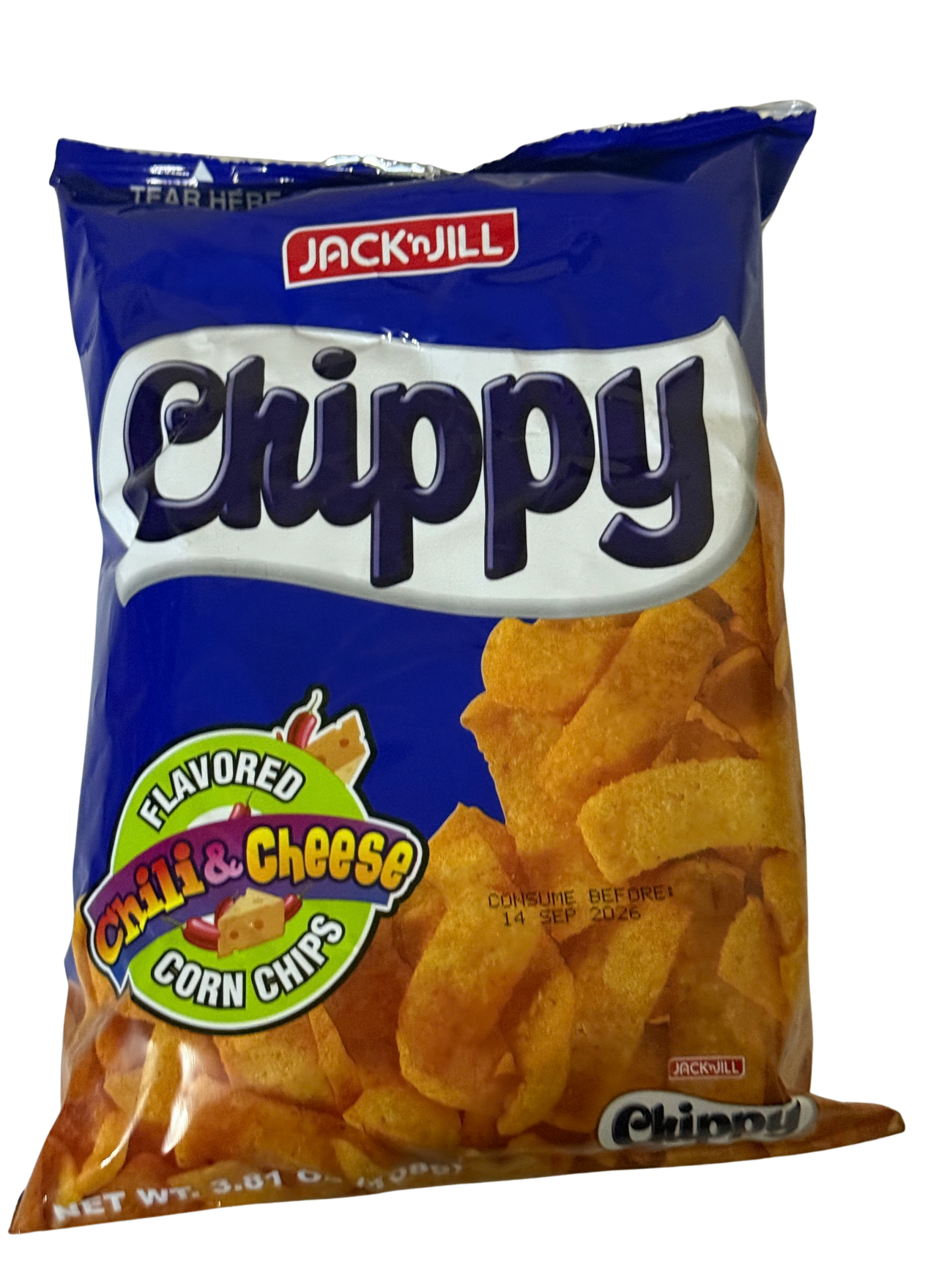 JJ- Chippy Maischips mit -Chili & Käse Geschmack/Chili & Cheese Flavoured Corn Chips