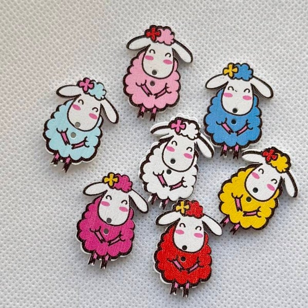 Dekorative knapper - Sau flere farger