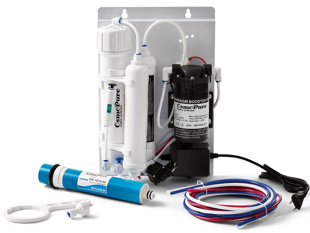 Osmoseapparaat met boosterpomp 50 GPD
