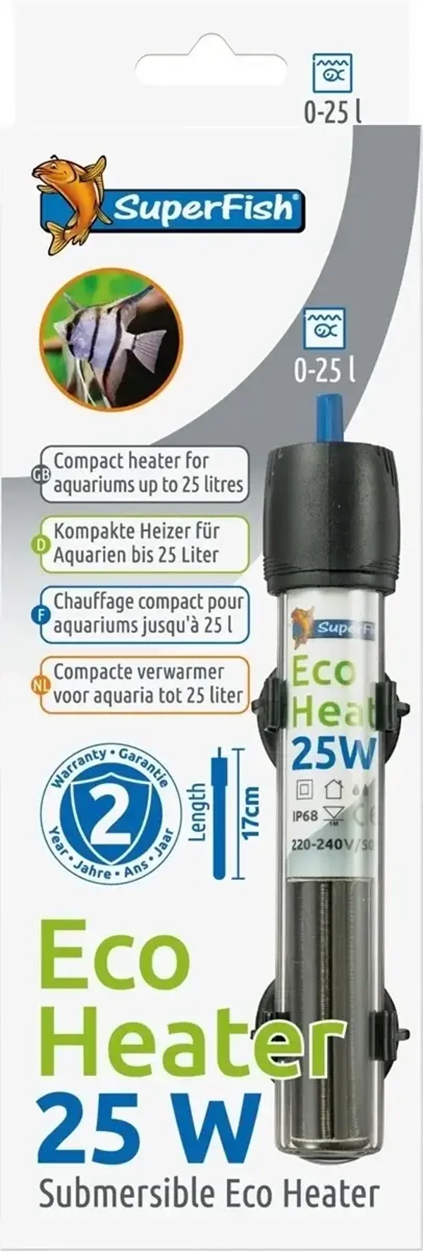 Superfish Eco Heater 25W 16cm 0-30L