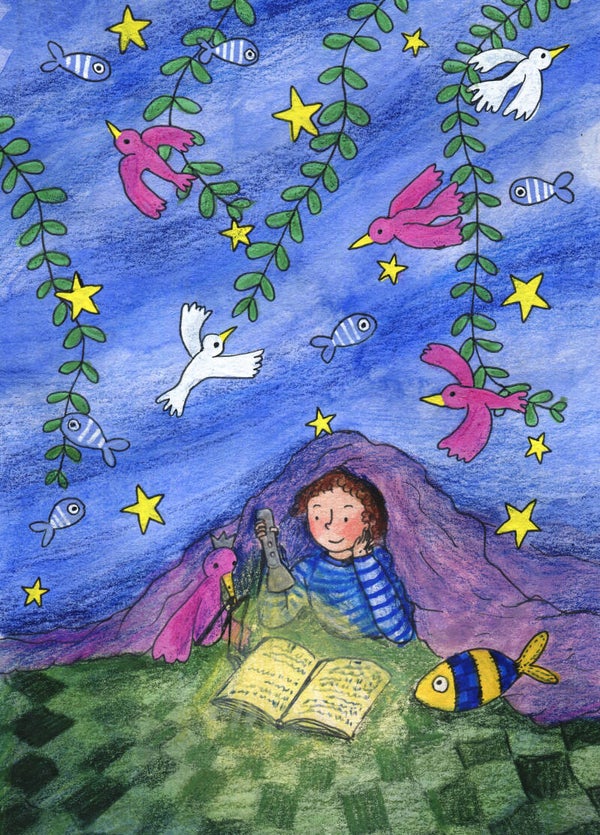 Lezen met een lampje (A6)