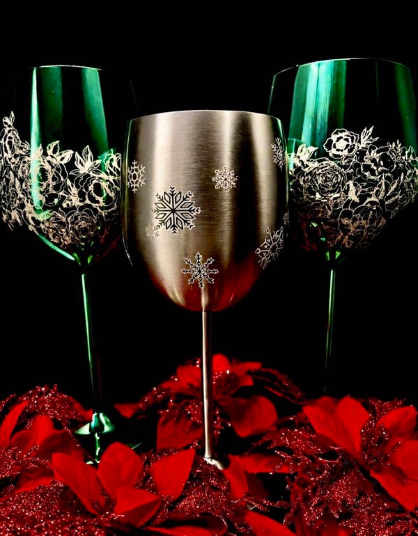 Stemmed Stainless Steel Wine Glasses