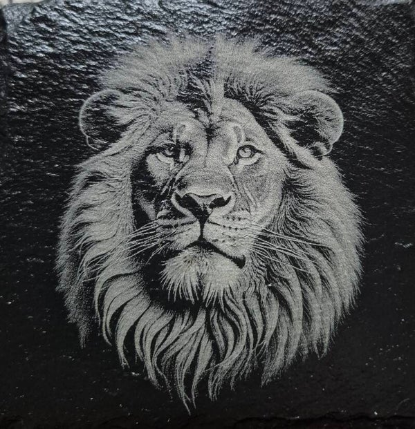Lion Head Slate Coaster