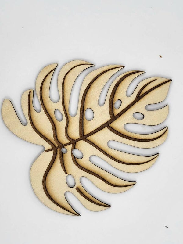 Large Leaf Coaster x4