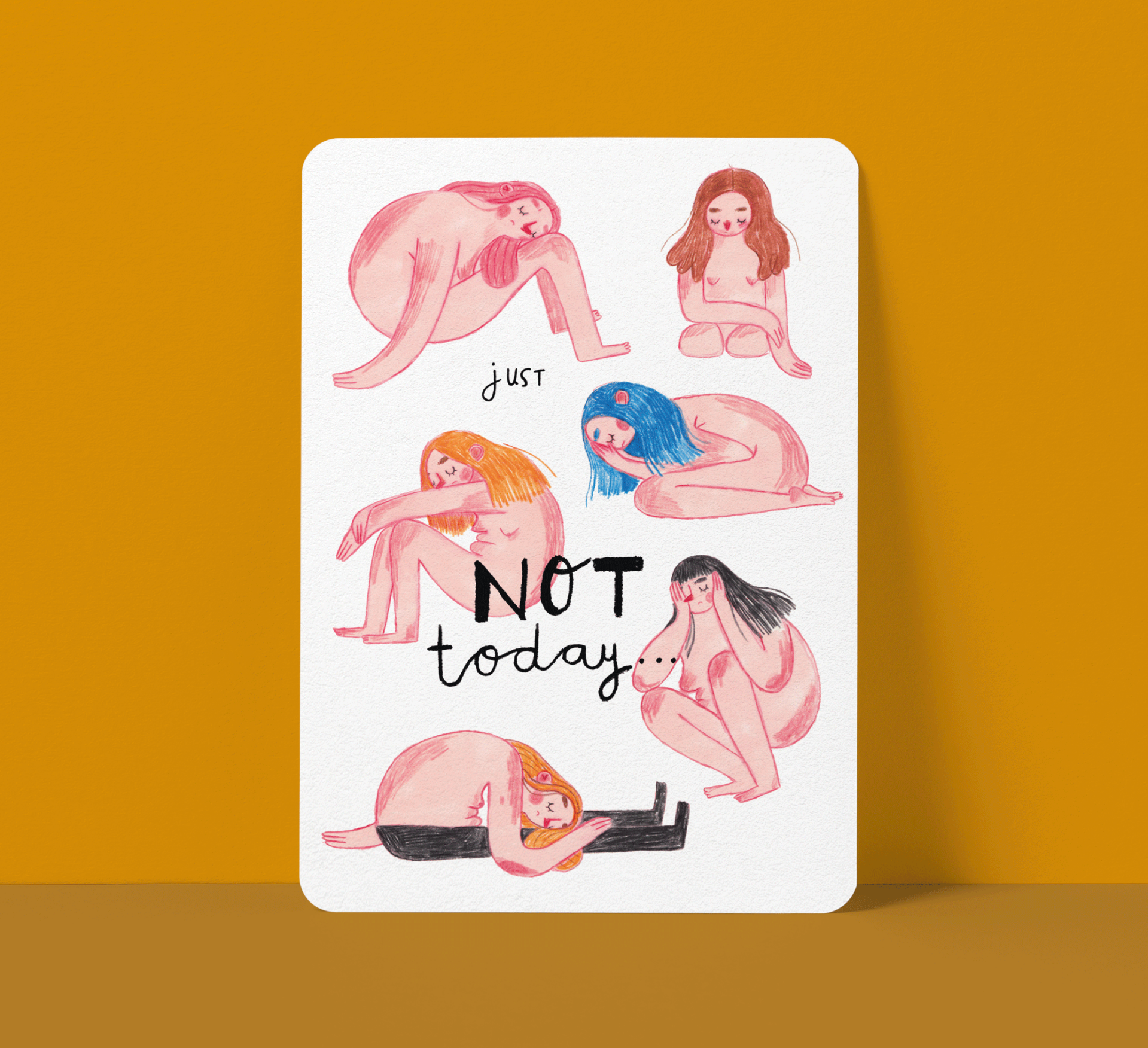 Kaart “Just not today” groot formaat