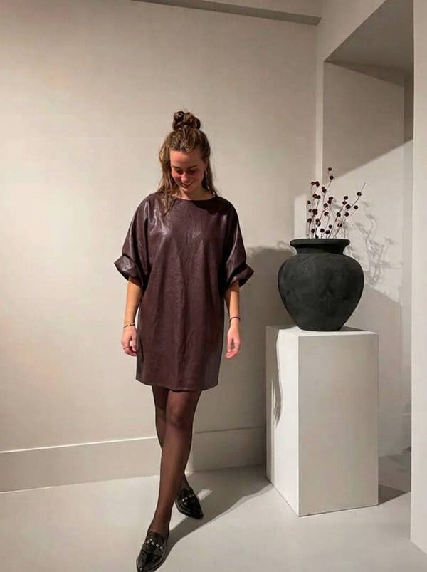 Jurk Brigitte aubergine