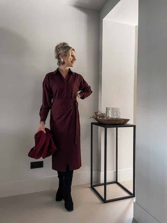 Jurk Inge burgundy