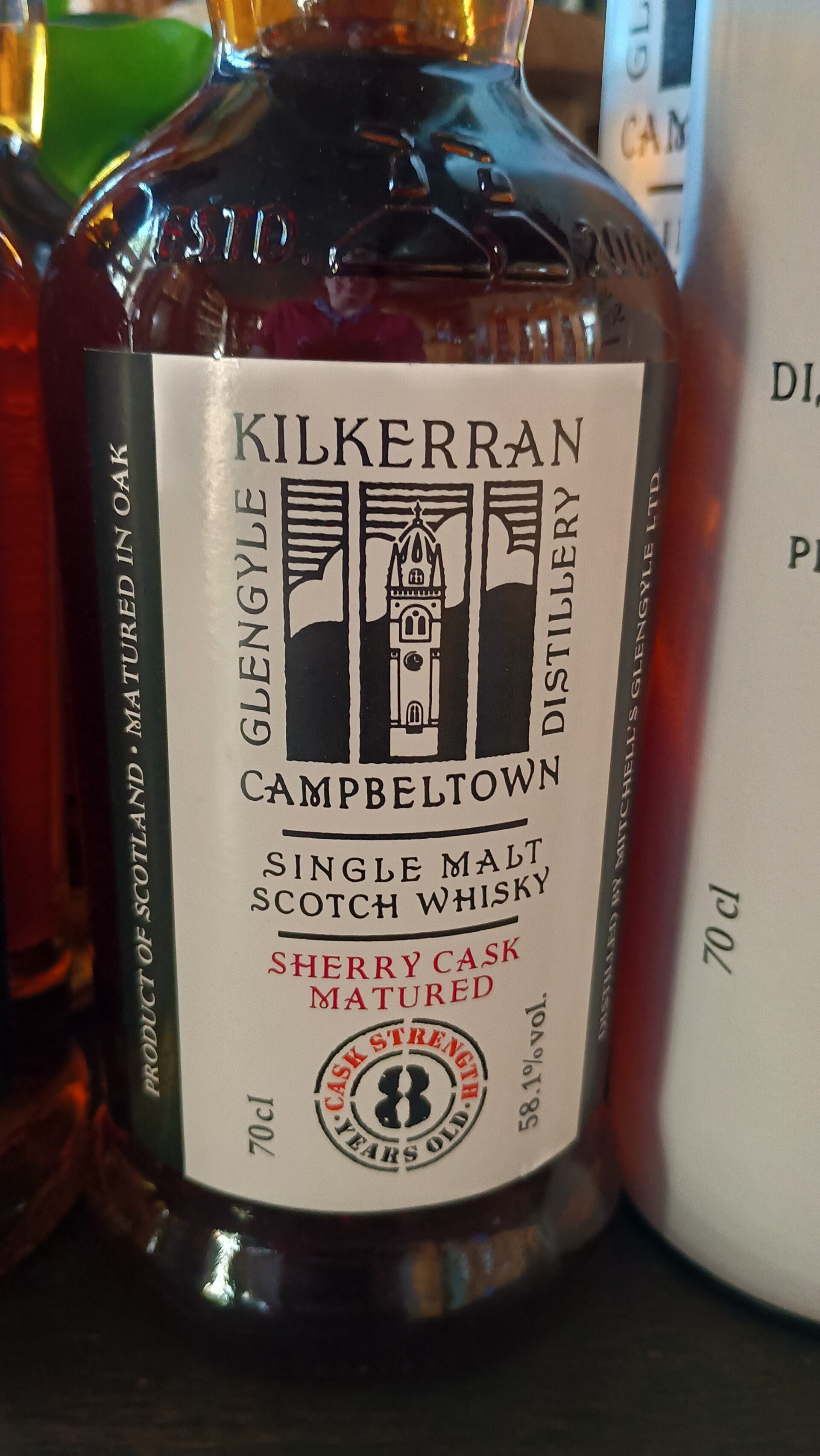 KILKERRAN GLENGYLE Aged 8 years cask strength 58.1% vol 70cl