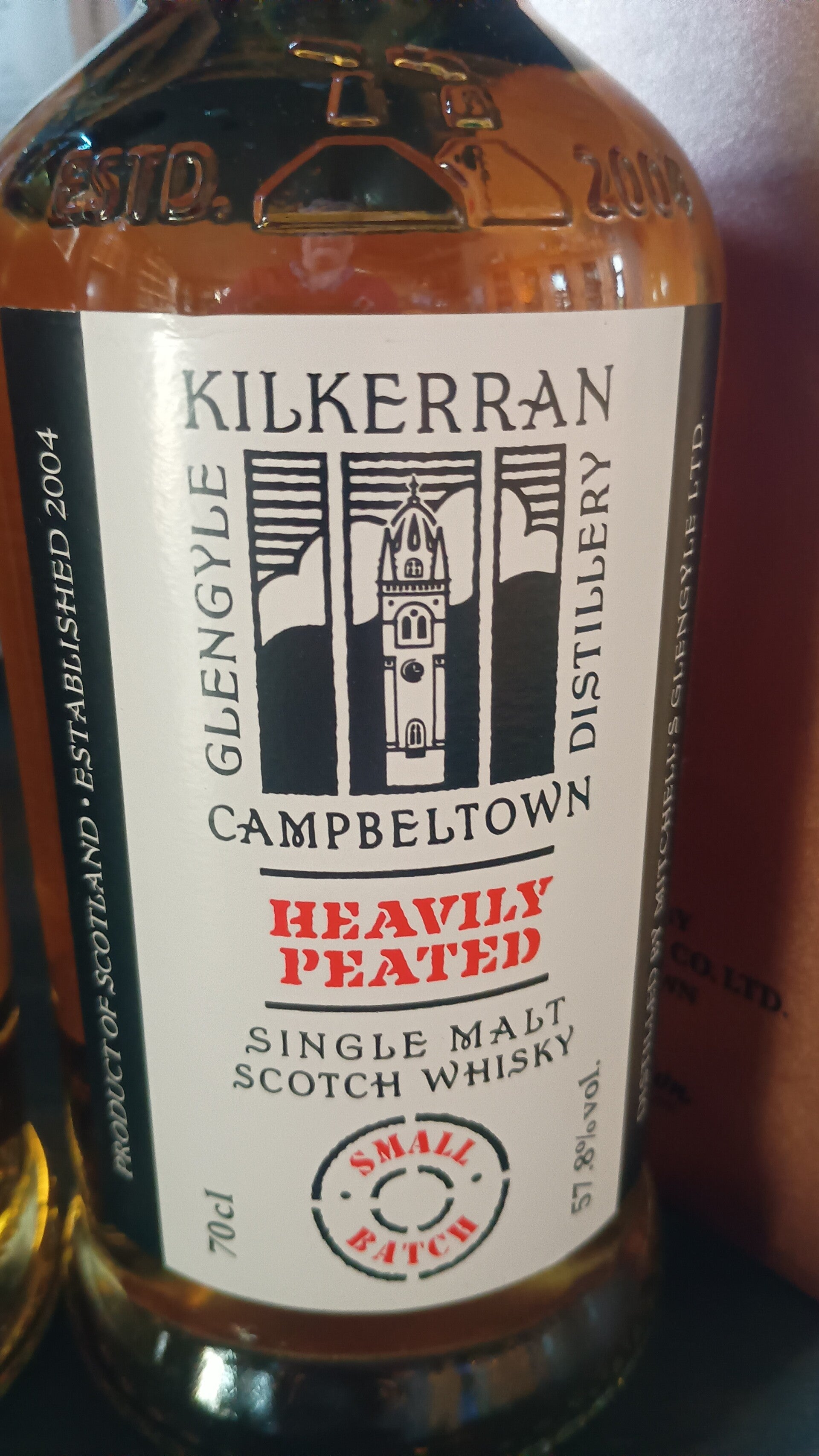 KILKERRAN GLENGYLE Batch 10 HEAVILY PEATED 57.8% vol 70cl