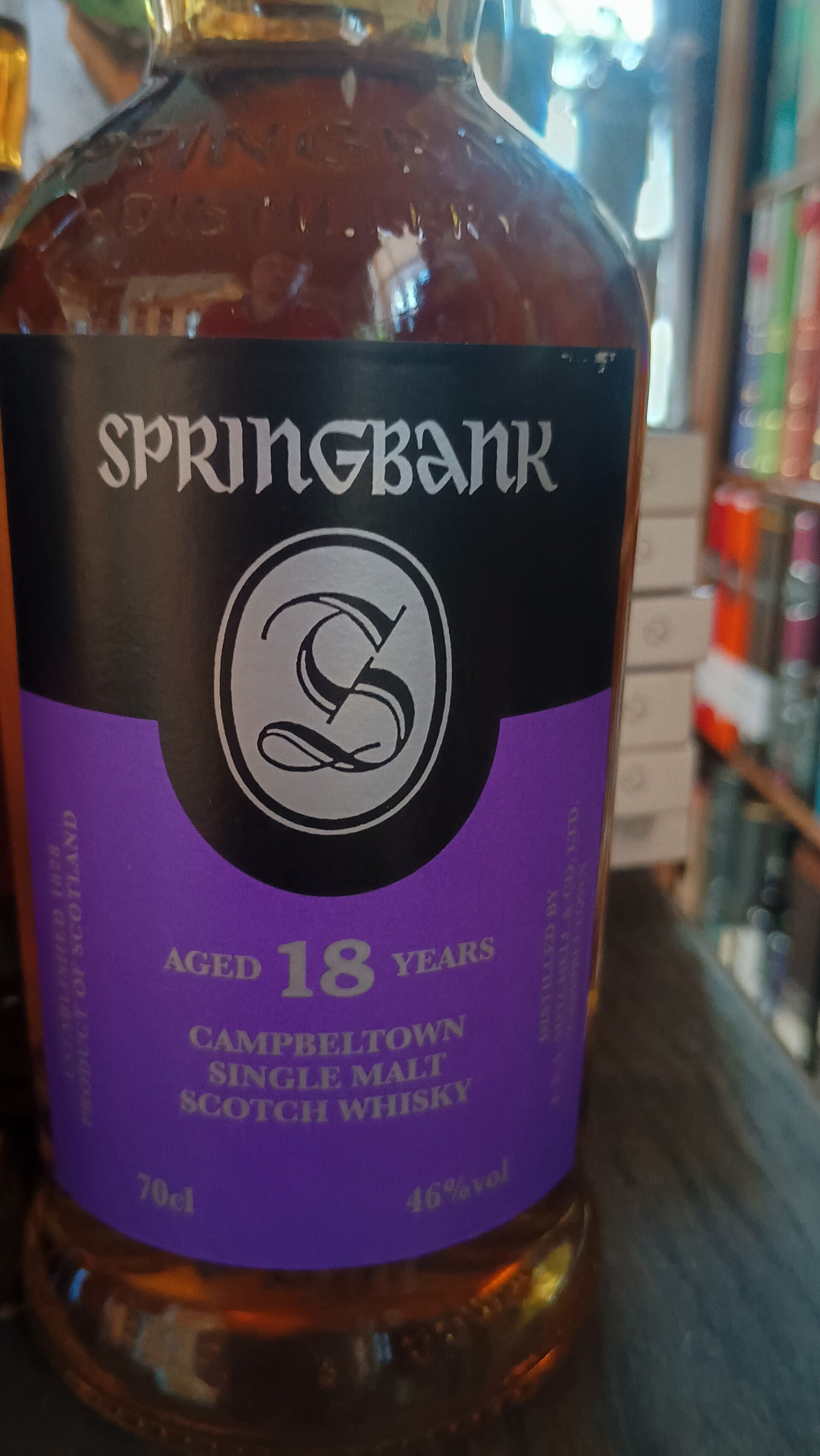 Springbank 18 years standaard reeks 46% 70cl