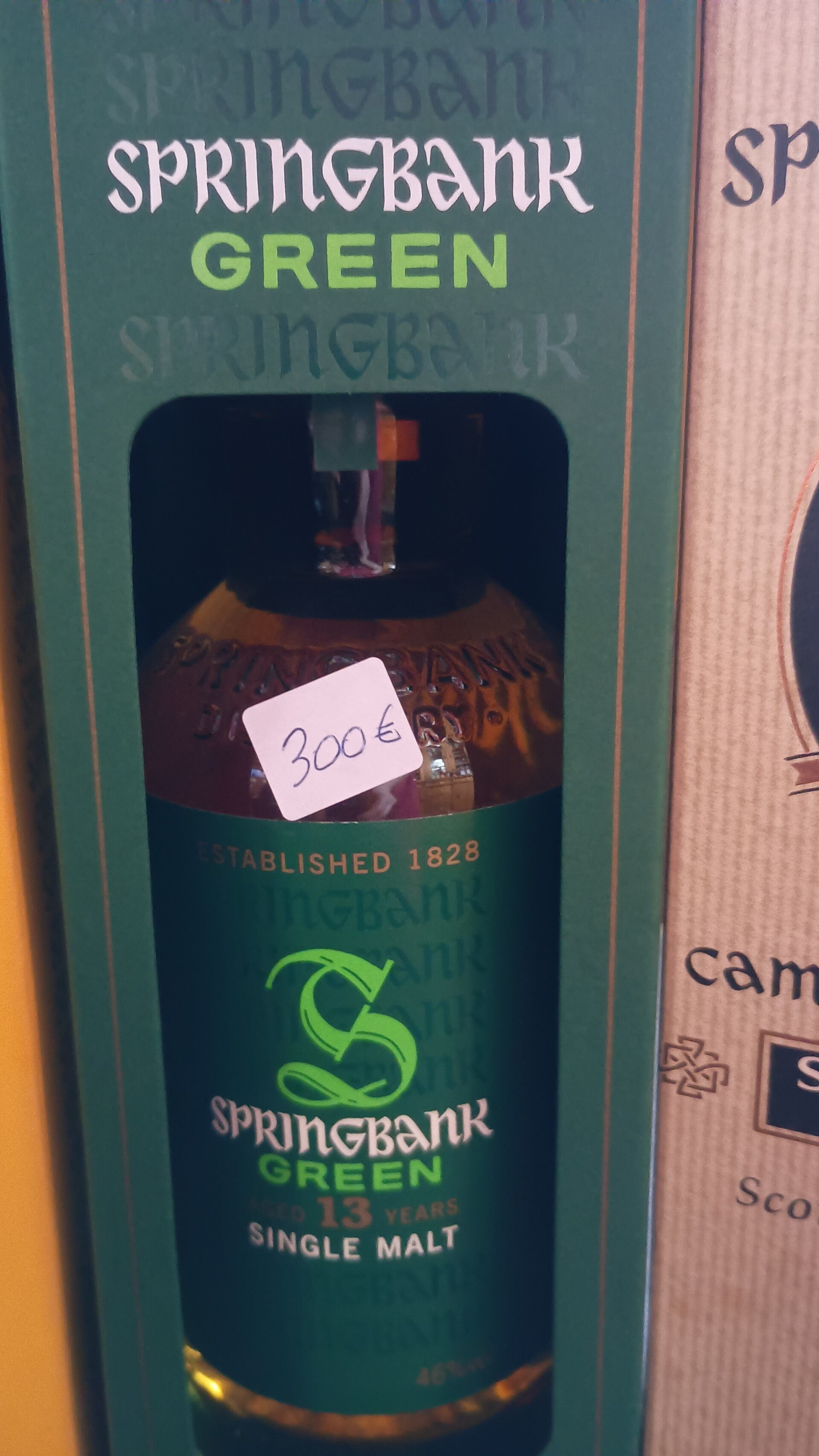 Springbank GREEN single malt 13 jaar 46% exclusief
