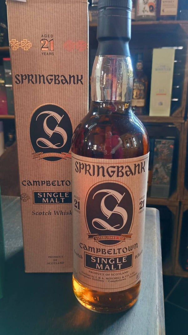 Exclusief Springbank 21 jaar  oldschool exclusief gebotteld voor Fourcroy NV