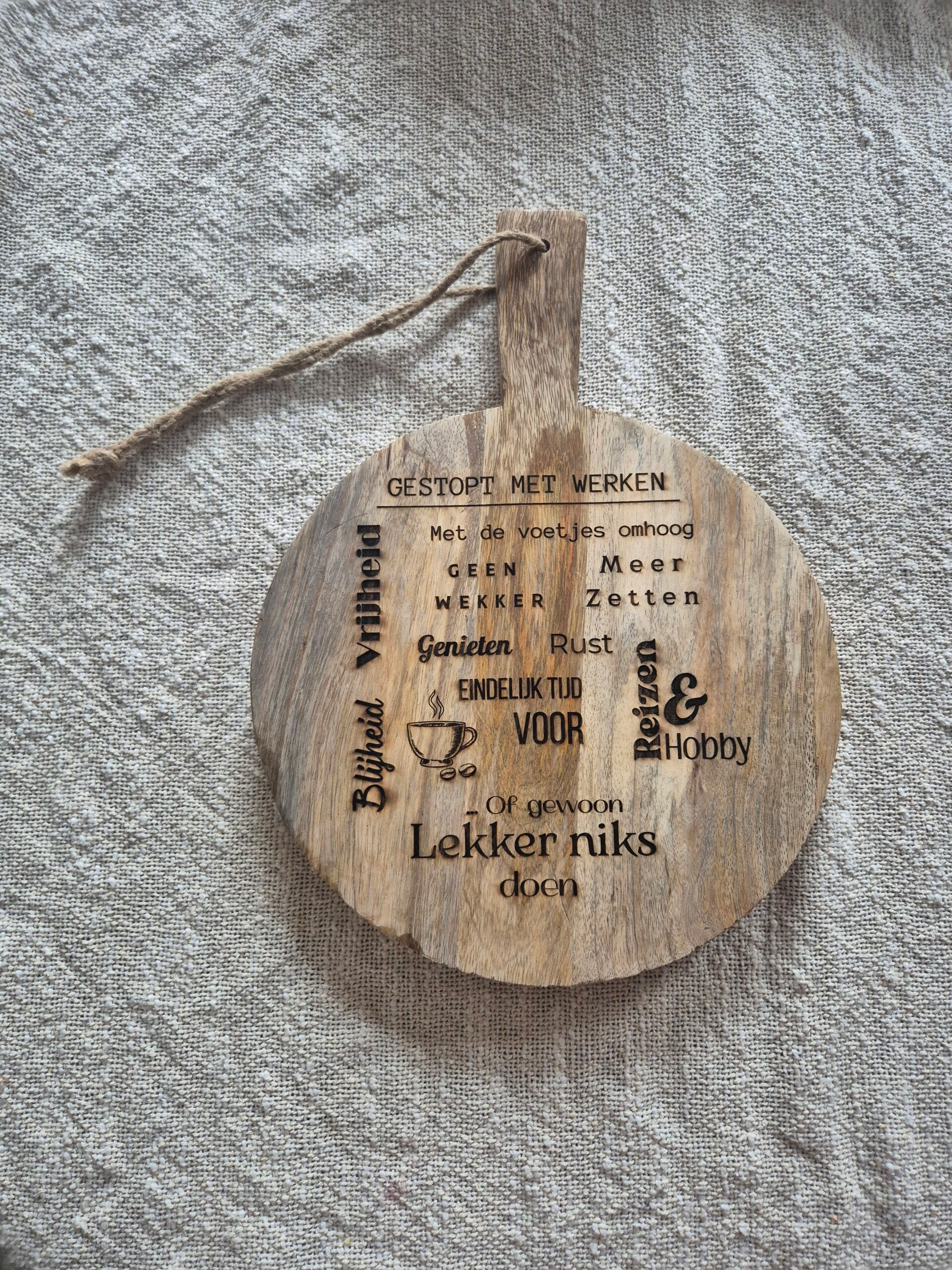 Borrelplank gestopt met werken