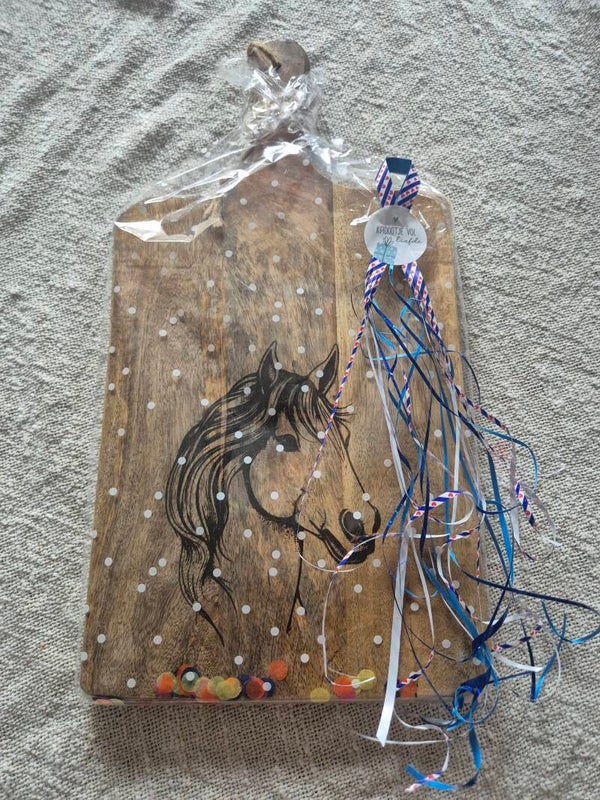 Borrelplank paard groot