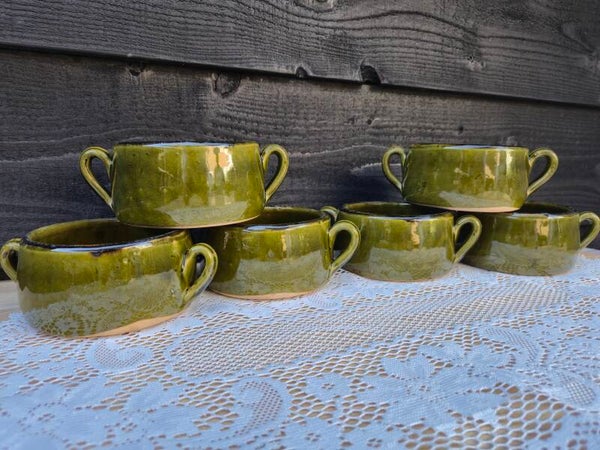 Rustique Vert Soepkommen (Set van 6)