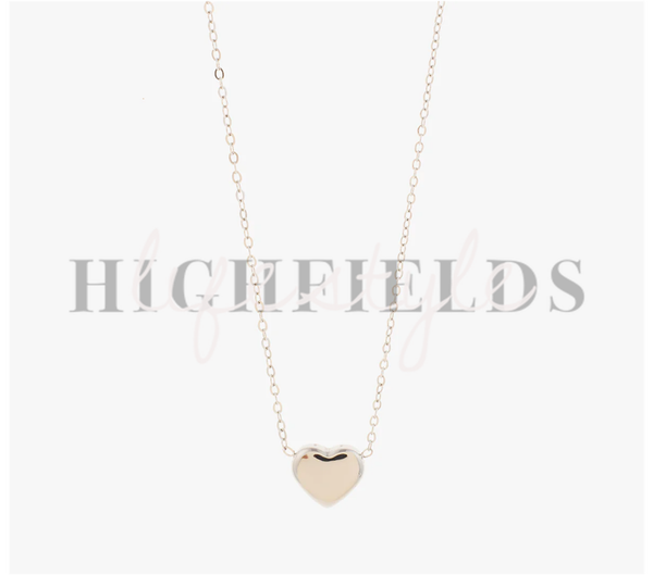 Hartvormige hanger ketting - Roestvast staal Zilver (130)