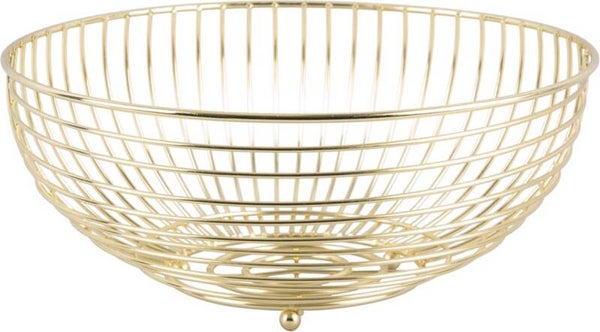 Fruitschaal Crossways - Goud - Ø28x13cm 314