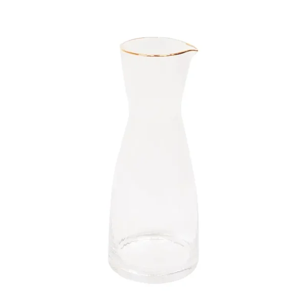 Water Kan - Glas - Helder/Goud - Ø10,5 x 24,5cm (315)