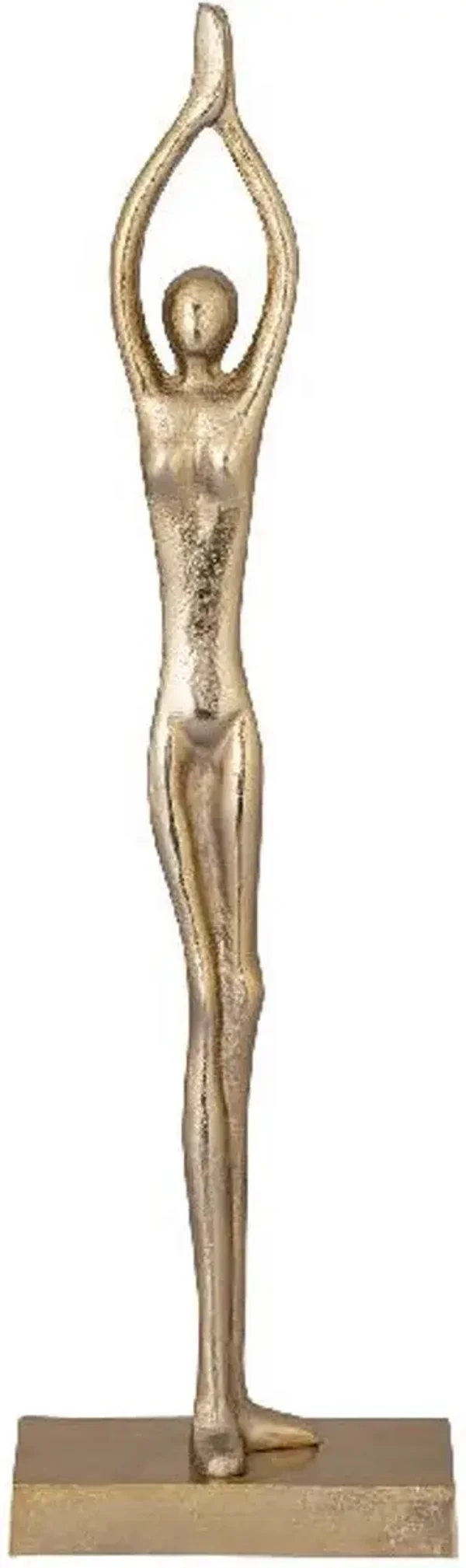 Dansend beeld - Kleur: Goud - Materiaal: Aluminium handmade 15x8,5x51cm