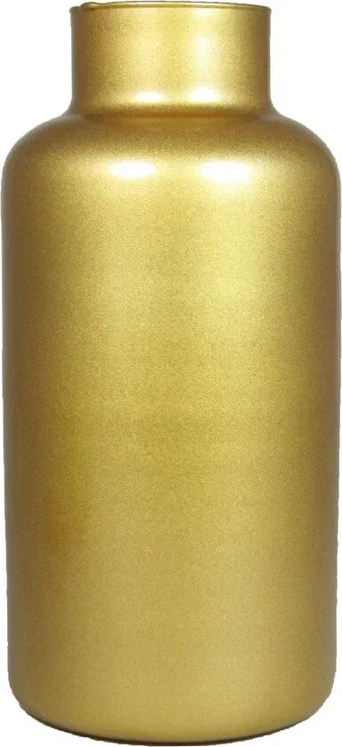 Vaas glas 35 x 15cm mat goud