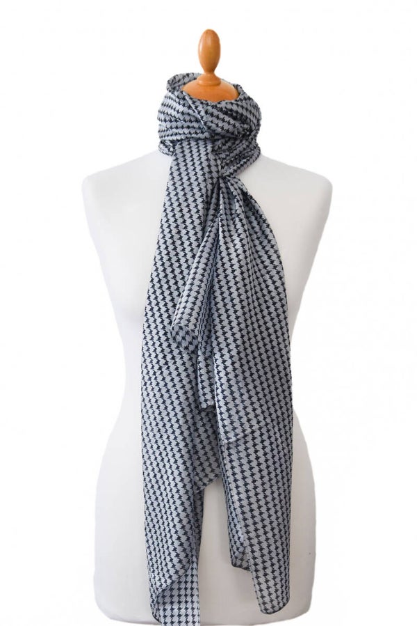Zijden zomershawl pied de poule 