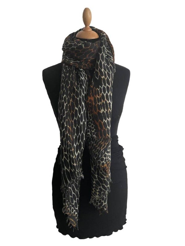 Wollen shawl dessin fancy animal