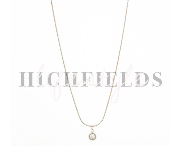 Ketting met zirkonia's - Roestvast staal - Zilver. (138)