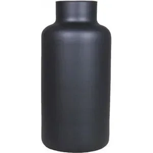 Vaas glas 35 x 15cm zwart mat