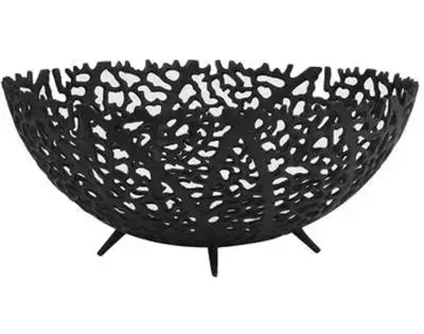 Schaal  Metaal - Mat Zwart - 35,5x 14 x 35,5 cm (BxHxD) 311