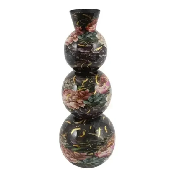 Vaas zwart/roze 18-18-49cm (L-B-H)