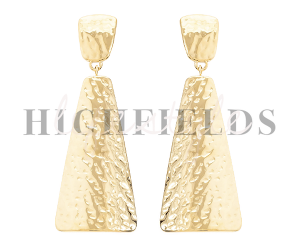 Geometrische vorm oorbellen - Roestvast staal gold plated. (96)