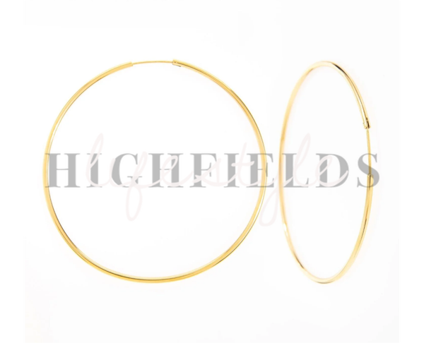 Grote open oorbel - Roestvast staal gold plated. (107)